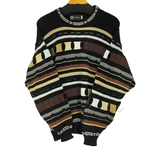 ツンドラ tundra カナダ製 立体編み 3Dコットンニット メンズ JPN:M